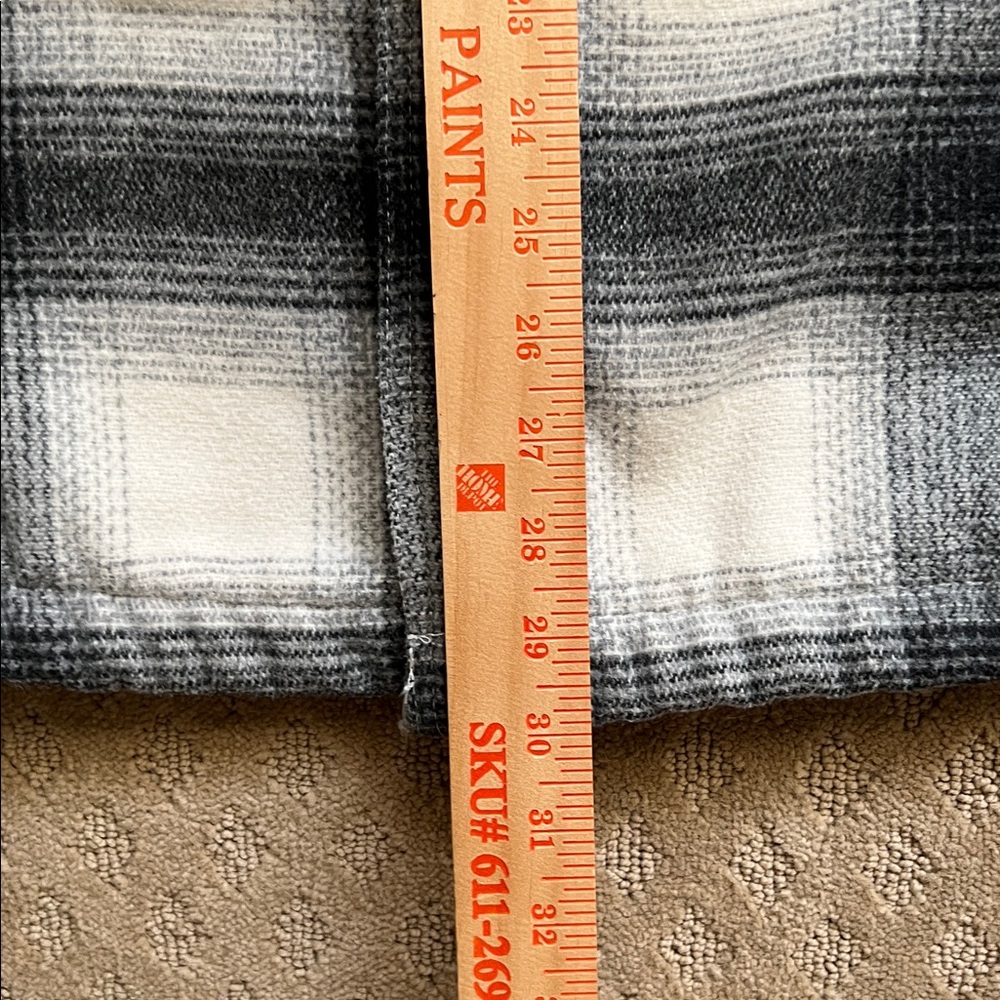American Eagle Outfitters AEO Unisex Black Gray White Plaid Jacket Coat Shacket - Picture 11 of 11
